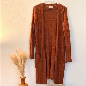 Long Burnt Orange Cardigan 🍁🍂🌞